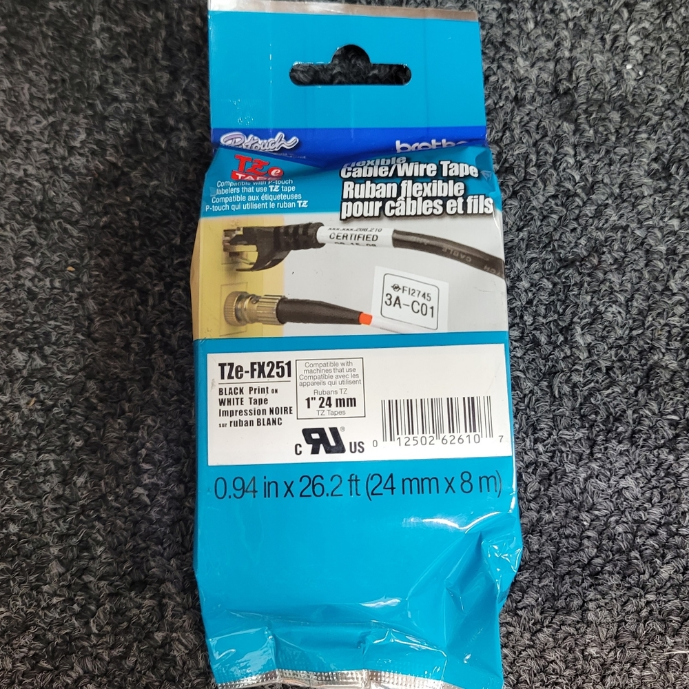Brother TZe-FX251 TZ-FX251 TZEFX251 P-Touch Flex ID Tape TZEFX251 24MM